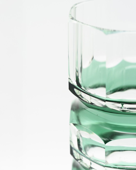 Image 1 of GDR Vintage Block Vase Duo 70s Re-Design Oldrich Lipsky Exbor à Josef Hoffmann