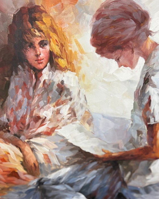 Image 1 of Expressive Figurative Painting — Signed “Manfred T.”