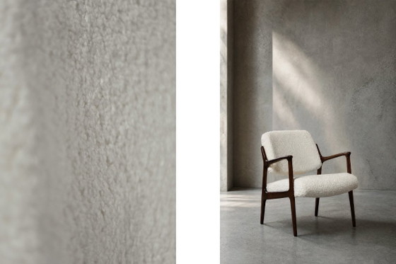 Image 1 of Vintage Mid-Century moderne Scandinavische Teak witte fauteuil Domus door Inge Andersson voor Bröderna Anderssons, jaren 1960