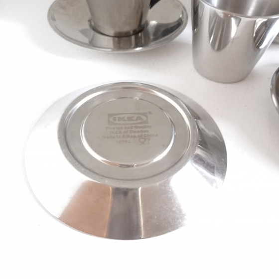 Image 1 of 6x Tasses Expresso Inox