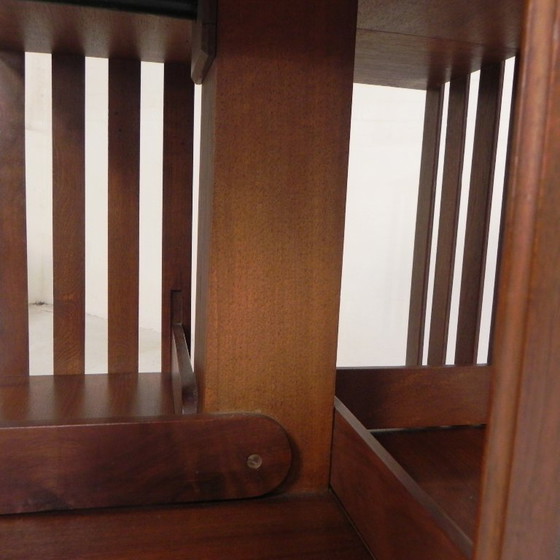 Image 1 of Mahogany book carousel G. Borgeaud Paris, 1930s