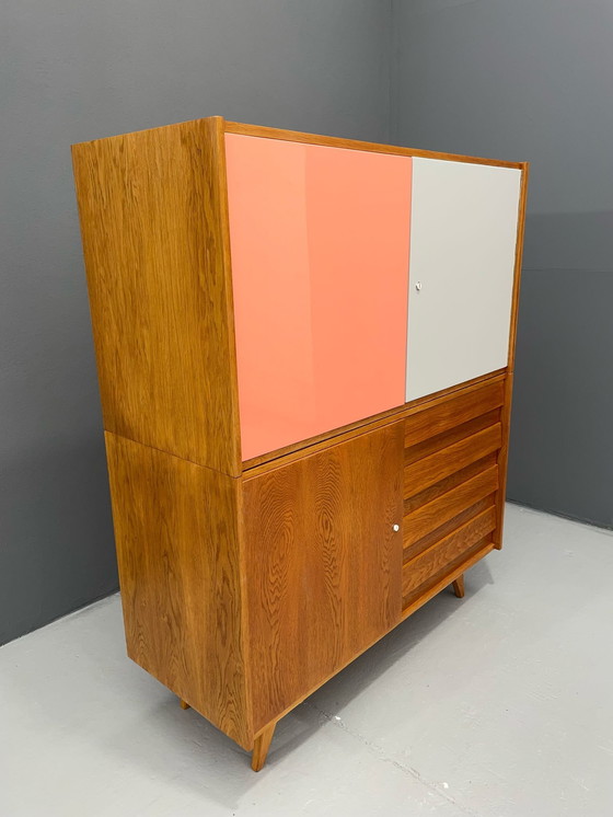 Image 1 of U-450 kast in eiken van Jiří Jiroutek voor Interiér Praha, Tsjecho-Slowakije, jaren 1960