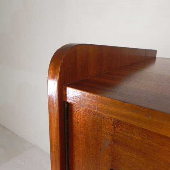 Image 1 of Mobiletto vintage, scrittoio in rattan e legno, anni '60