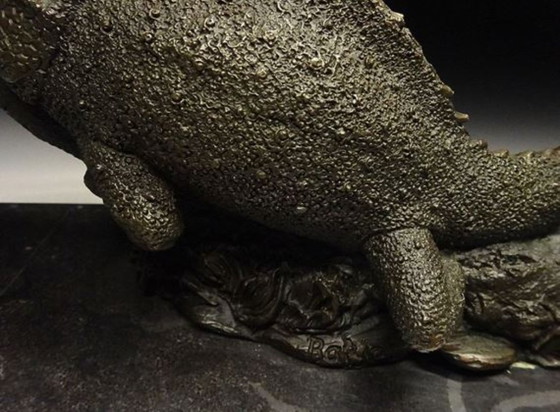 Image 1 of Caméléon en bronze signé Barye