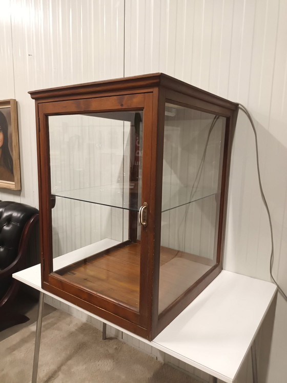 Antieke toonbankvitrine, Vitrinekasten, Hout, Glas, Bruin (foto 3 van 13)