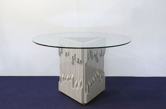Image 1 of Table "Norman" de Luciano Frigerio en bois massif laqué