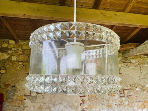  Vintage, Plexiglass pendant lamp 1970s