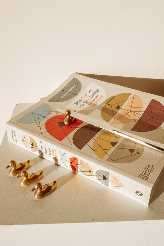 Image 1 of 4x Brass vintage name card holders ducks