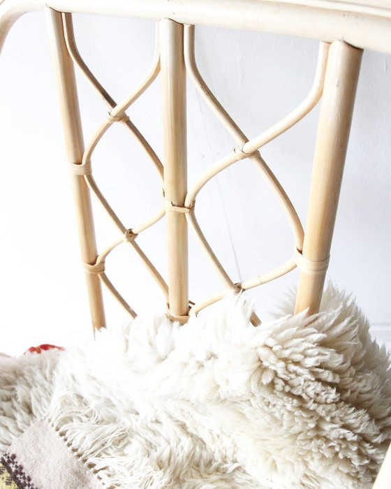 Set of Vintage Raffia and Bamboo Armchairs, 1960s (photo 5 of 6)