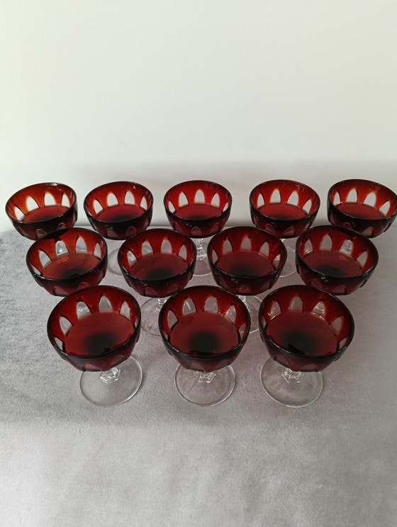 Cristal d'Argues 12 Coppe Rosse da Dessert Champagne – Bicchieri e caraffe, Cristallo (photo 2 of 7)