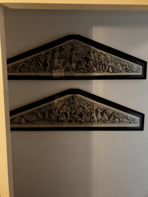 Hubertus Quellinus 1665-1668 Gravure Set Timpanen Paleis op de Dam