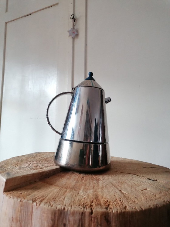Diseño Postmoderno Italiano: Guido Bergna 'Mia' Caffettiera (Inox 18/10) – Años 90 – Accesorios de cocina (photo 3 of 16)