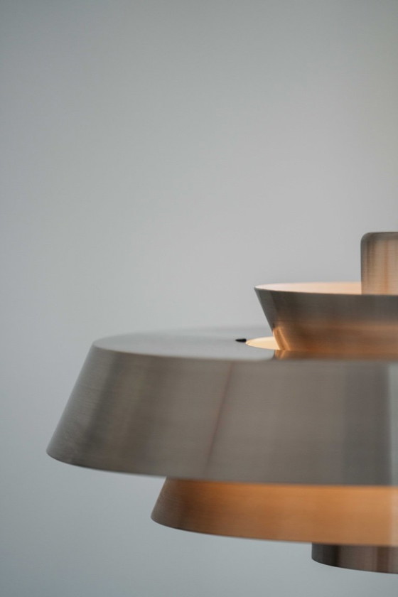 Image 1 of Nova Pendant Lamp by Jo Hammerborg for Fog&Morup in brushed aluminium