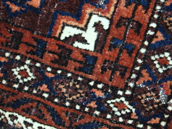 Image 1 of Bolso afgano Baluch antiguo hecho a mano de 44 cm x 45 cm (1,4' x 1,5'), década de 1900 - 1C384