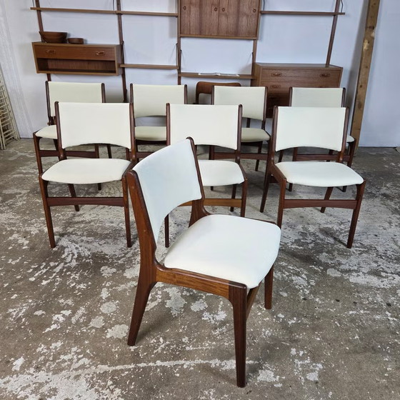 Erik Buch modello 89 sedia danese in teak vintage anni '60 – Anderstrup Møbelfabrik, Sedie da pranzo, Tessile (photo 5 of 16)