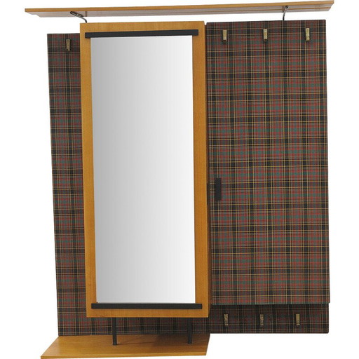 Perchero multiusos vintage de madera de fresno y metal de AGP - Holz, Alemania, 1960