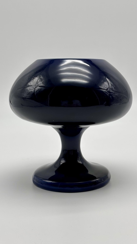 Thulin Earthenware - Cobalt Blue Art Deco Vase Nr.1532 – Faïenceries de Thulin, Ceramic (photo 5 of 13)