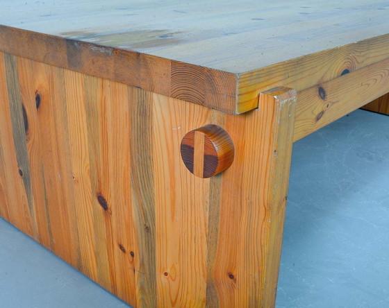 Image 1 of Yngve Ekstrom Mid-Century Scandinavian Design ‘Dymling’ Coffee Table in Solid Pinewood for Swedese. Sweden, 1970s.
