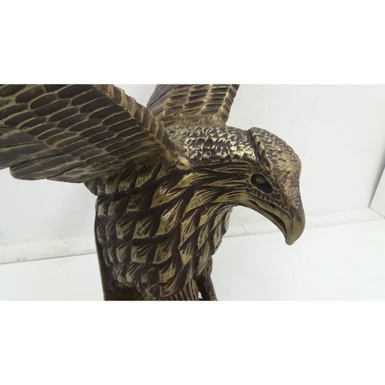 Image 1 of Vintage Art Deco wooden eagle sculpture, Germany 1920