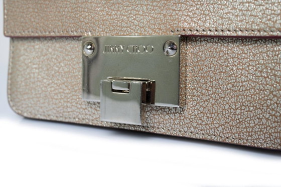 Image 1 of Borsa a tracolla Jimmy Choo modello Rebel in pelle rosa.