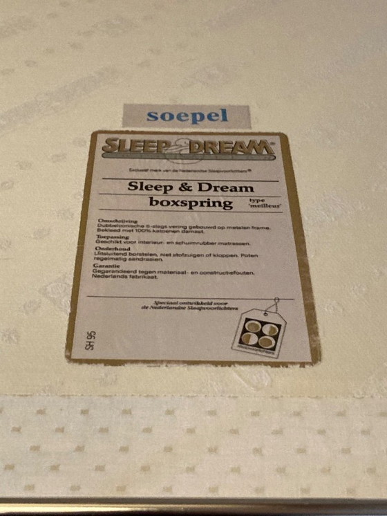 Image 1 of Sommier double Sleep & Dream, le meilleur de sa catégorie, avec tête de lit à charnières