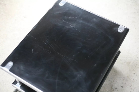 Image 1 of Table Basse "Space Age" en Acier Laqué Noir