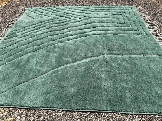 Grande tappeto marocchino Mrirt verde smeraldo 300x300 cm – di alta gamma – Tappeti, Lana, Cotone (photo 3 of 10)