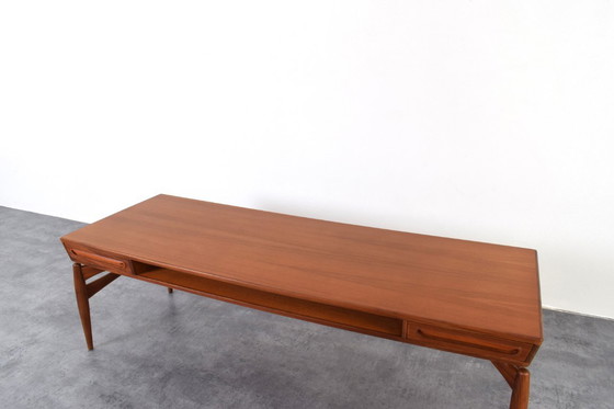 Image 1 of Table basse en teck style Mid-Century par Johannes Andersen pour Trensum Möbelfabrik, années 1960.