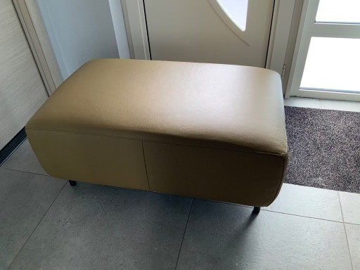 Montél Mauro-Stijlvolle Olijfgroene zit/voetenbank – Montel, bankjes, Leather