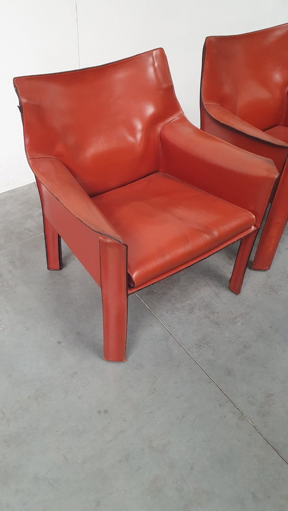 Mario Bellini Cassina CAB Lounge Chaises Design Vintage – Fauteuils, Leather (photo 5 of 21)