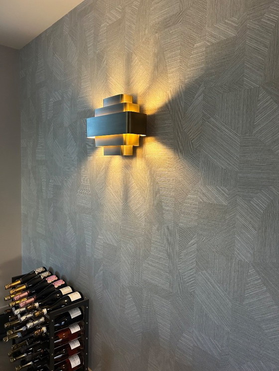 Image 1 of Applique Eichholtz Pegaso, 2 pièces, Art Déco, laiton vintage/laiton brossé