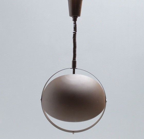 Image 1 of Vintage Brown Dijkstra Eclips Pendant Lamp Spaceage