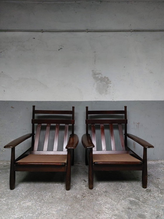 2 poltrone vintage in legno – Textile (photo 2 of 24)