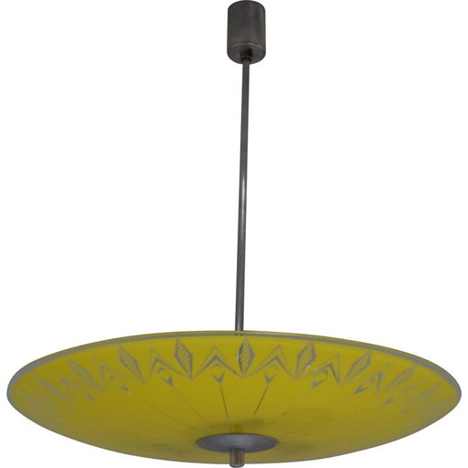 Vintage glazen ophanging, Tsjechisch 1960