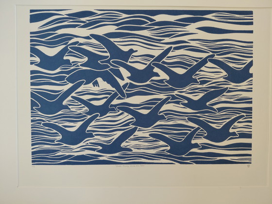 Image 1 of "BIRDS FLYING ABOVE THE SEA" Gallery Suncorner