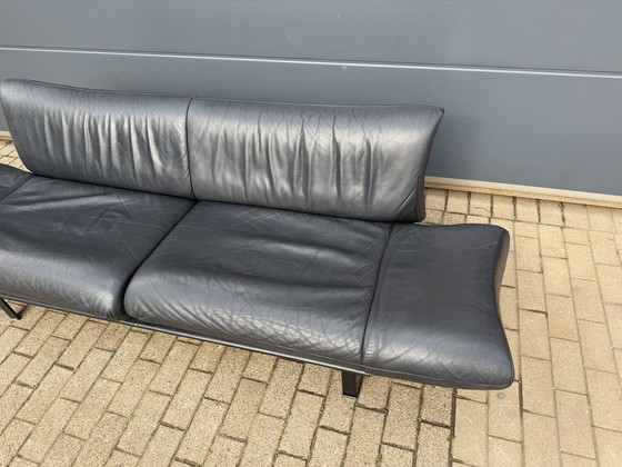 Image 1 of The Sede Ds140 Reto Frigg adjustable sofa / lounge Black leather, Very good neat condition!