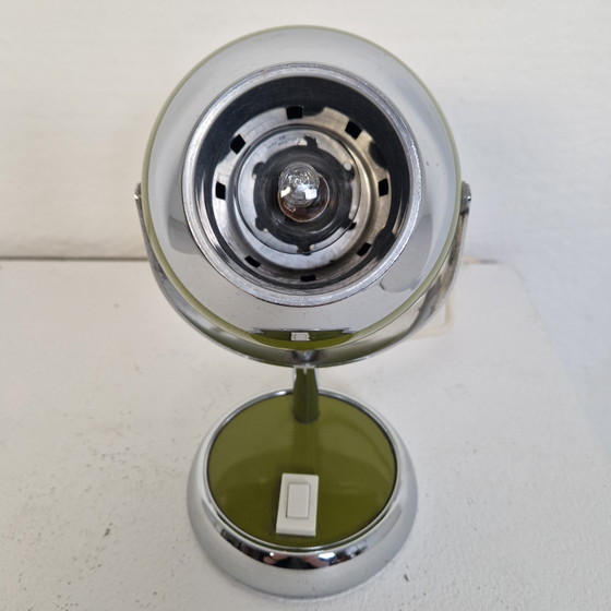 Image 1 of Vintage space age green globe lamp