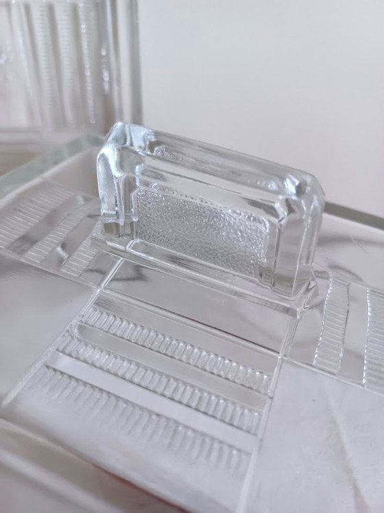 Image 1 of Val Saint Lambert 'Luxval' butter dish - Severina model - Art Deco 1935