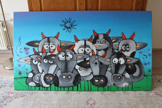 Image 1 of Painting 'cows'