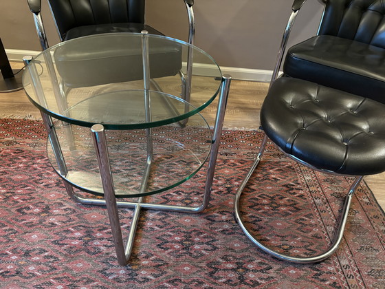 Image 1 of 2x.Dutch Originals model Gispen chair + hocker + table