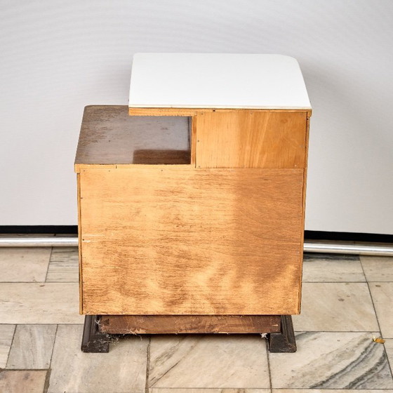 Image 1 of Set aus zwei Art-Déco-Nachttischen von Jindřich Halabala, Tschechoslowakei der 1940er Jahre