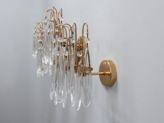 Image 1 of Set di 4 applique vintage in vetro di Murano a goccia anni '80