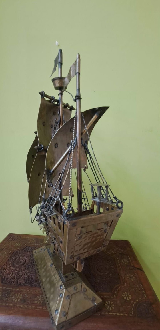 Bateau vintage, Objets déco, Métal, Laiton, Noir (photo 6 sur 9)