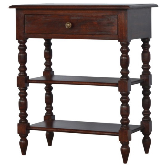 Solid Mango Wood Side Table with Turned Legs – Artisan, Dressing tables (photo 2 of 7)