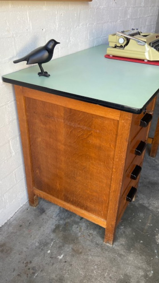 Image 1 of Retro vintage mid-century (school) desk
