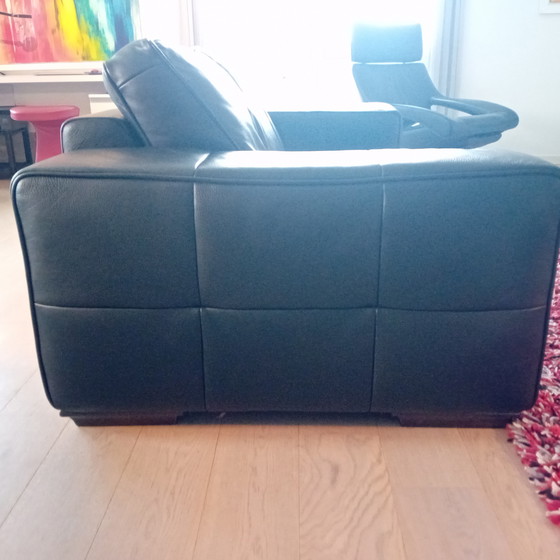 Image 1 of Sofá de cuero de 3 plazas Zanussi