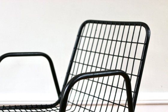 Image 1 of Een paar vintage metalen tuinstoelen, model EMU Rio.