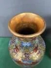 Pair of Chinese bronze vases decorated with cloisonné enamel. (photo 4 of 6)