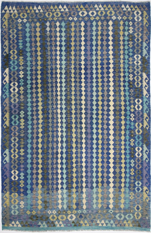 Originele oude stijl Kelim Afghan 296 X 197 Cm Topconditie