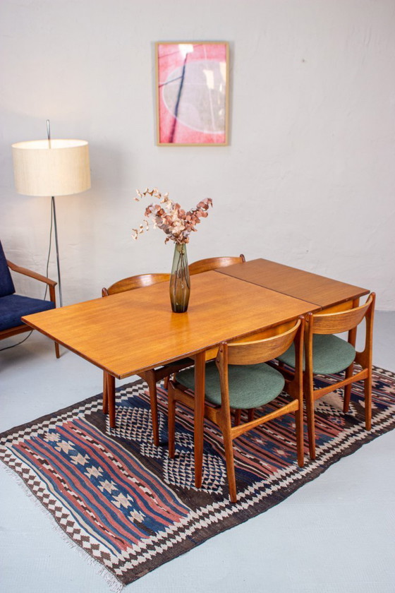 Image 1 of Vintage teak dining table, Danish Mid Century 1960s